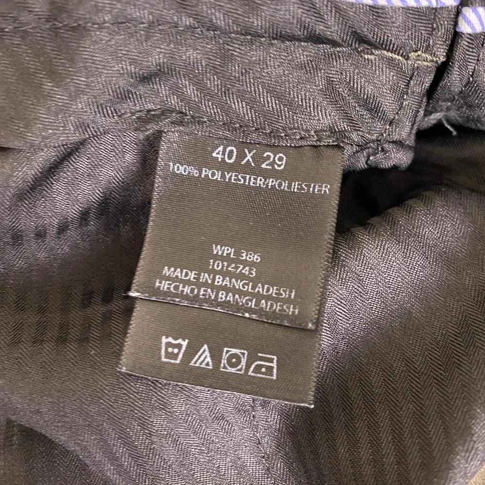 Haggar Dress Pants Trousers Men's Size 40x29 Brown Polyester Straight Leg